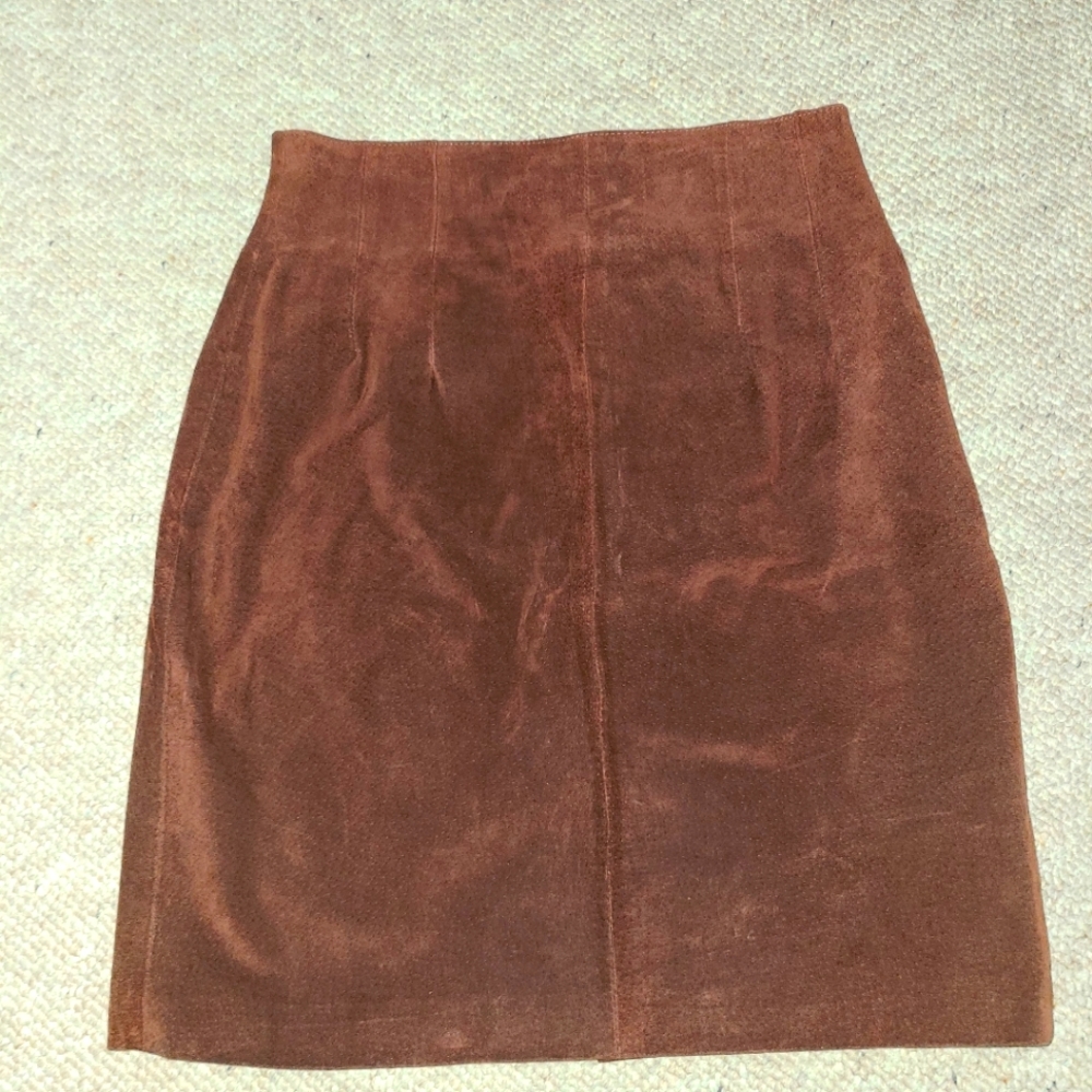 Brown Suede Skirt